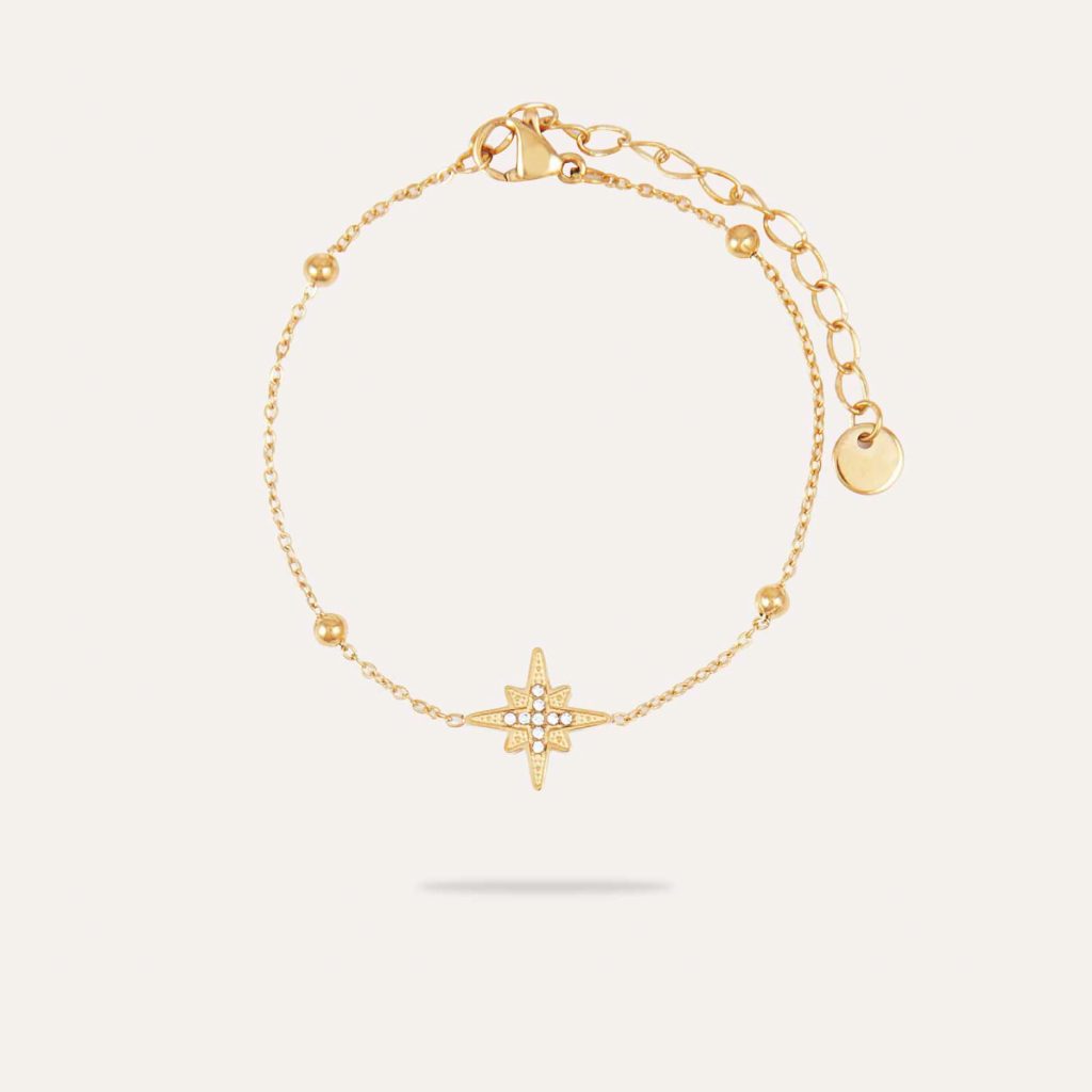 bracelet-chaine-etoile-boule-couleur-or-dore-en-acier-inoxydable-ajustable